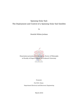 The Deployment and Control of a Spinning Solar Sail Cubesat