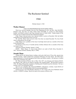 The Rochester Sentinel 1944