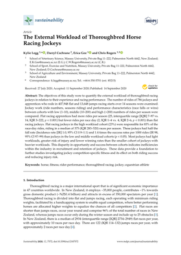 The External Workload of Thoroughbred Horse Racing Jockeys