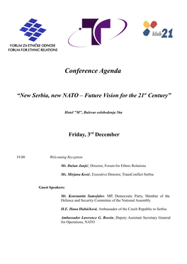 Conference Agenda