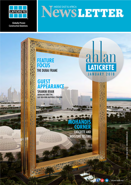 AHLAN LATICRETE - Newsletter, January: 2018 from the DESK OF