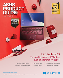 Asus Product Guide