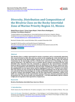 Diversity, Distribution and Composition of the Bivalvia Class on the Rocky Intertidal Zone of Marine Priority Region 32, Mexico