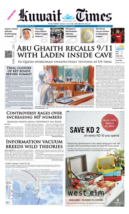 Abu Ghaith Recalls 9/11 with Laden Inside Cave
