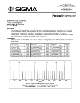 Retention Index Mixture for GC (R8769)