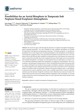 Possibilities for an Aerial Biosphere in Temperate Sub Neptune-Sized Exoplanet Atmospheres