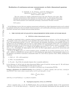 Realization of Continuous-Outcome Measurements on Finite