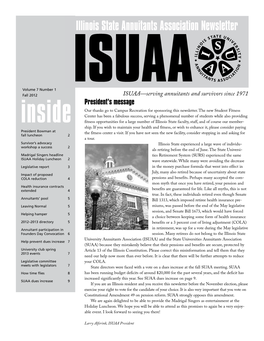 Illinois State Annuitants Association Newsletter T E S TA U N S I V I E O R N S I I L T