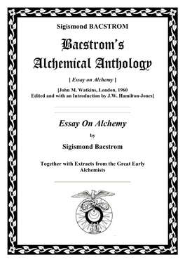 Bacstrom's Alchemical Anthology