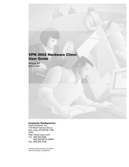 VPN 3002 Hardware Client User Guide Release 3.0 March 2001