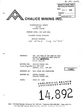 CHALICE MINING Imlt