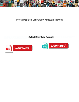 Northwestern University Football Tickets
