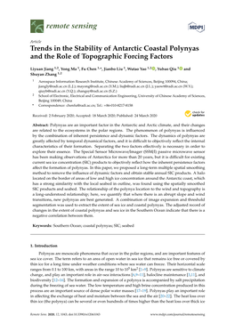 Trends in the Stability of Antarctic Coastal Polynyas and the Role of Topographic Forcing Factors