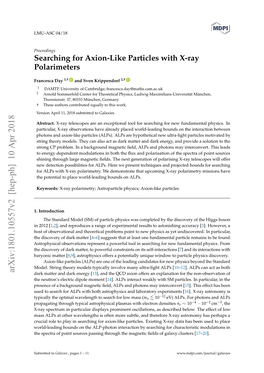 Searching for Axion-Like Particles with X-Ray Polarimeters