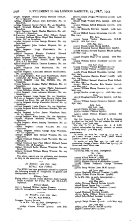 3158 Supplement to the London Gazette, 13 July, 1943