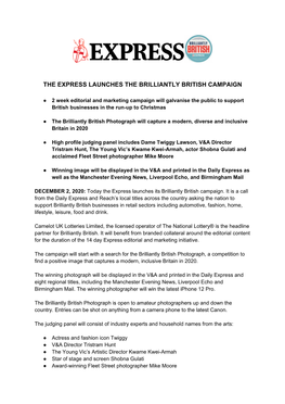 The Express Launches the Brilliantly British Campaign