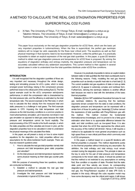 A Method to Calculate the Real Gas Stagnation Properties for Supercritical Co2 Flows