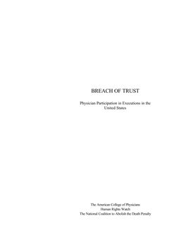 Breach of Trust