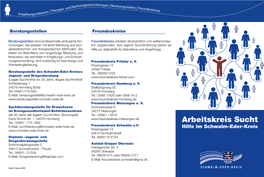 Arbeitskreis Sucht E-Mail: Suchtberatung@Schwalm-Eder-Kreis.De Freundeskreis Schwalm E.V