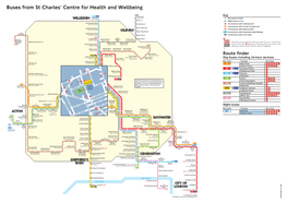 Buses from St Charles' Centre for Health and Wellbeing