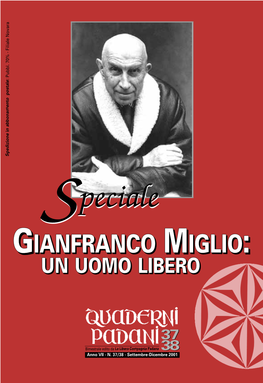 Gianfranco Miglio: Lineamenti Biografici
