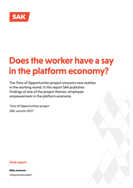 Does the Worker Have a Say in the Platform Economy?