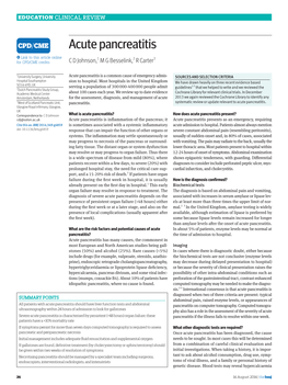 Acute Pancreatitis