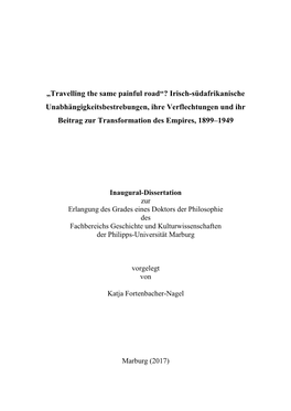 Irisch-Südafrikanische Unabhängigkeitsbestrebungen, Ihre Verflechtungen Und Ihr Beitrag Zur Transformation Des Empires, 1899–1949