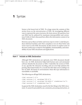 Item 1: SYNTAX