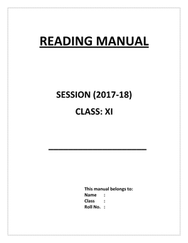 Reading Manual