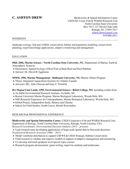 Ashton's CV (Pdf)