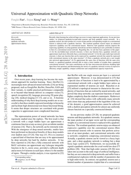 Universal Approximation with Quadratic Deep Networks