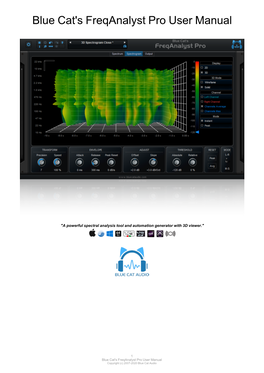 Blue Cat's Freqanalyst Pro User Manual