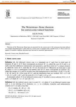 The Weierstrass-Stone Theorem for Convex-Cone-Valued Functions