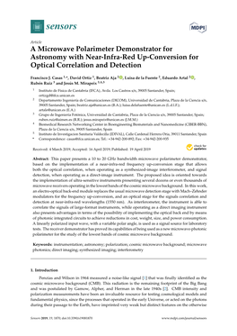 A Microwave Polarimeter Demonstrator for Astronomy with Near-Infra-Red Up-Conversion for Optical Correlation and Detection