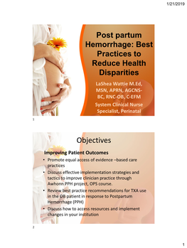 Post Partum Hemorrhage