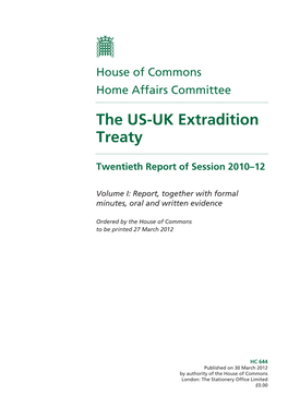 The US-UK Extradition Treaty