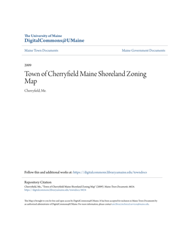 Town of Cherryfield Maine Shoreland Zoning Map