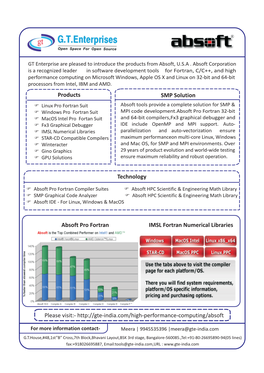 Products Technology SMP Solution IMSL Fortran Numerical Libraries