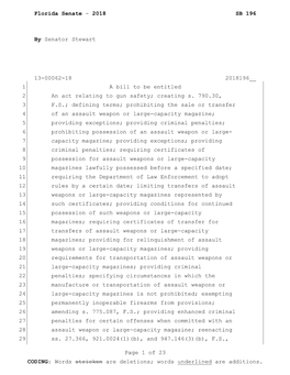 2018 SB 196 by Senator Stewart 13-00062-18 2018196__ Page 1 Of