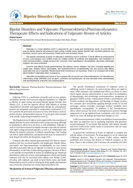 Bipolar Disorders and Valproate