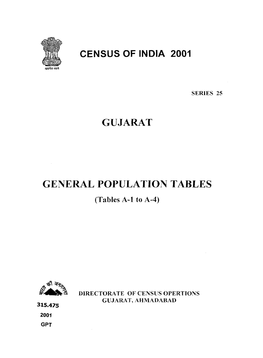 General Population Tables, Series-25