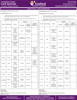 Gorey & Kilmuckridge Local Electoral Areas