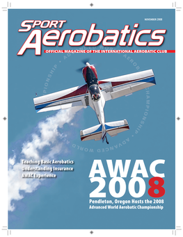 Pendleton, Oregon Hosts the 2008 Advanced World Aerobatic Championship