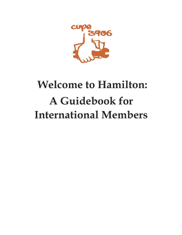 Hamilton: a Guidebook for International Members
