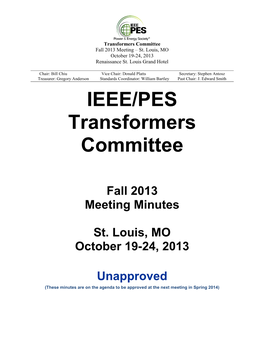 IEEE/PES Transformers Committee