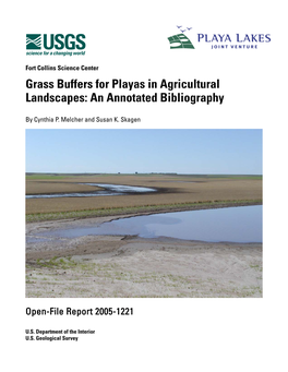 Grass Buffers for Playas in Agricultural Landscapes: an Annotated Bibliography
