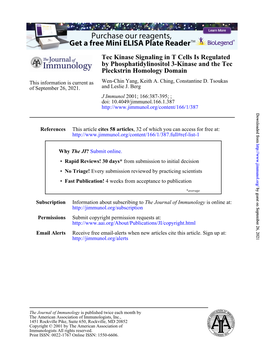 Pleckstrin Homology Domain by Phosphatidylinositol 3-Kinase And