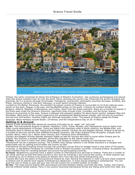 Greece Travel Guide