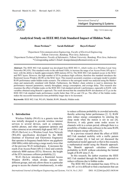 Analytical Study on IEEE 802.11Ah Standard Impact of Hidden Node
